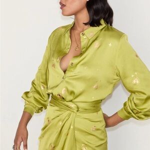 Never Fully Dressed Satin Blouse